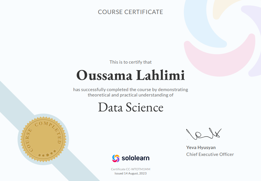 Data Science Oussama lahlimi